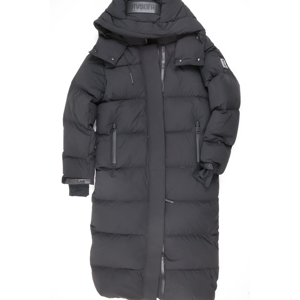 Rudsak Alessandra L Long Puffer Parka Coat Black Solid S NWT MSRP $1195